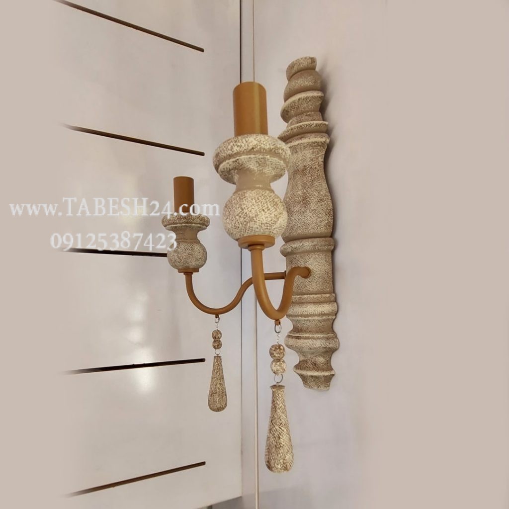 چراغ دیواری روستیک دو شعله